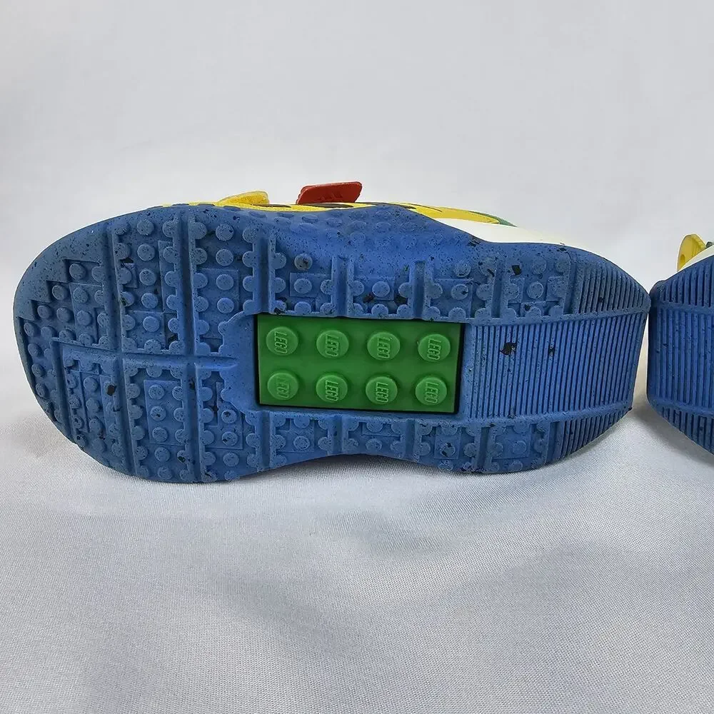 Adidas Lego Sport Baby Boys Shoes Size:6K, Yellow,Green,Red,and BlackStripe Logo